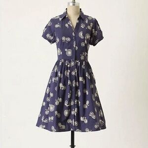 Anthropologie Bicycle Shirt Dress